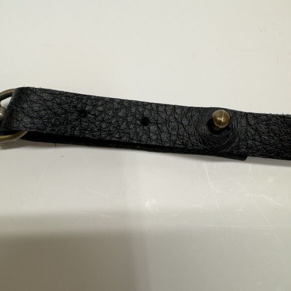 Leather Handmade Keychain Medium Length 17 inch Black NWT - Picture 9 of 11